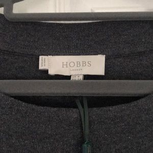 Grey Hobbs of London dress -two pockets on front -brass button accent